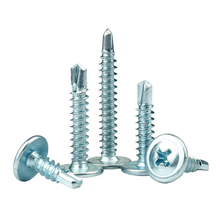 M4.2 M4.8 #8 #10 Zinc Plated Steel Wafer Truss Head Phillips Self Drilling Screw Sheet Metal Tek Screws Driller Roofing Screw