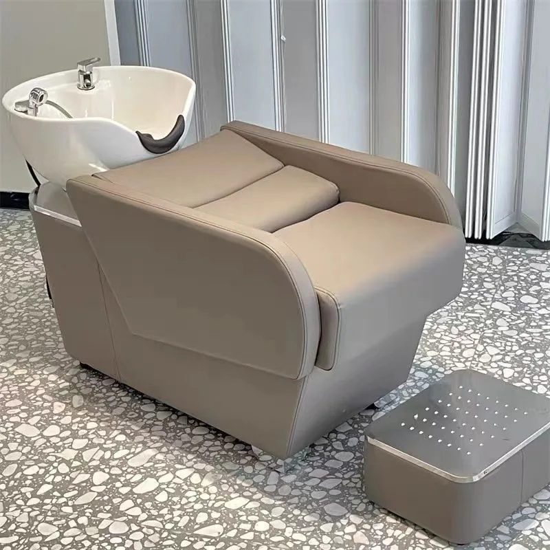 Water Circulation Electric Massage Shampoo Chair for Portable Spa Wash Head Wooden Salon Furniture Massage Shampoo Chair