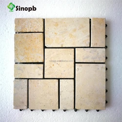 Stone composite deck tile for outdoor pebble interlock floor deck tile natura hotel Italy stone tile