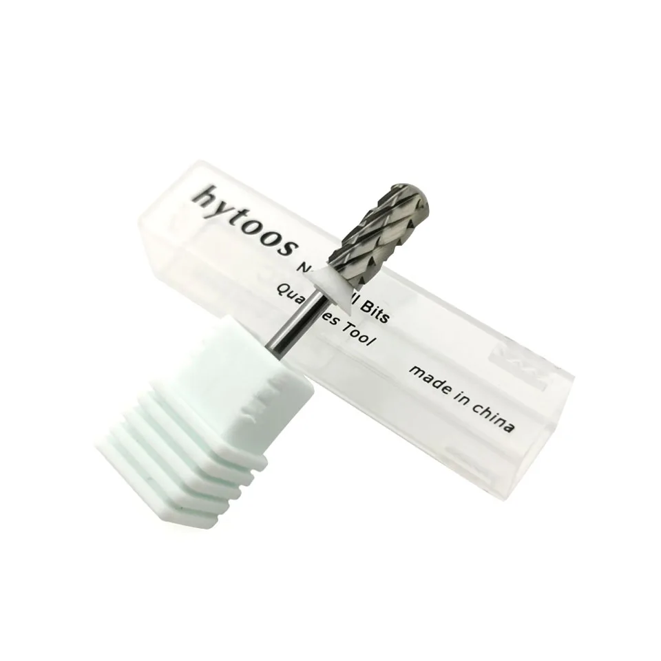HYTOOS Round Top Small Barrel Carbide 5XC Nails Drill Bit Remove Thick Gel Manicure Drills Accessories Tool Supplier