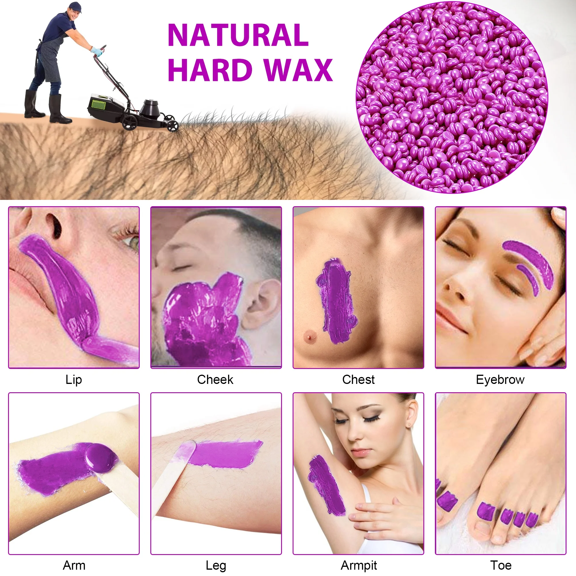 Lifestance wholesale depilatory wax hair removal wax beans body hair removal hard wax 450g/1.1LB