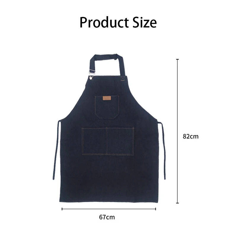 Wholesale Adjustable Custom Cooking Hairdresser Waiter Restaurant Coffee Bartender Styling Canvas Jeans Denim Aprons