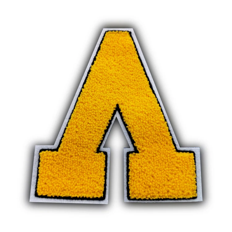custom chenille patch embroidery wholesale made letters heat transfer for clothing applique