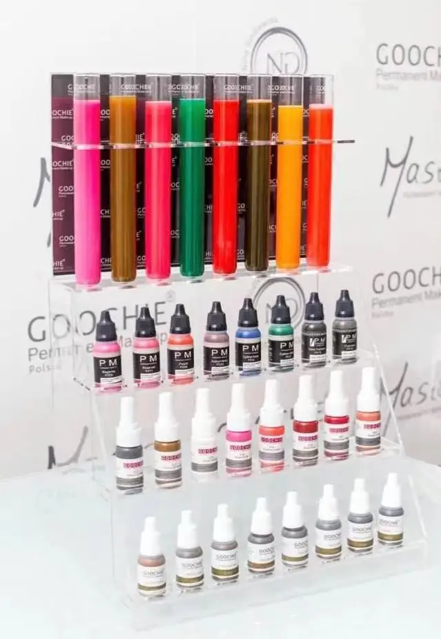 Private Labeling 100pcs Goochie PM Eyebrow Microshading Hair Strokes Tattoo Pigments