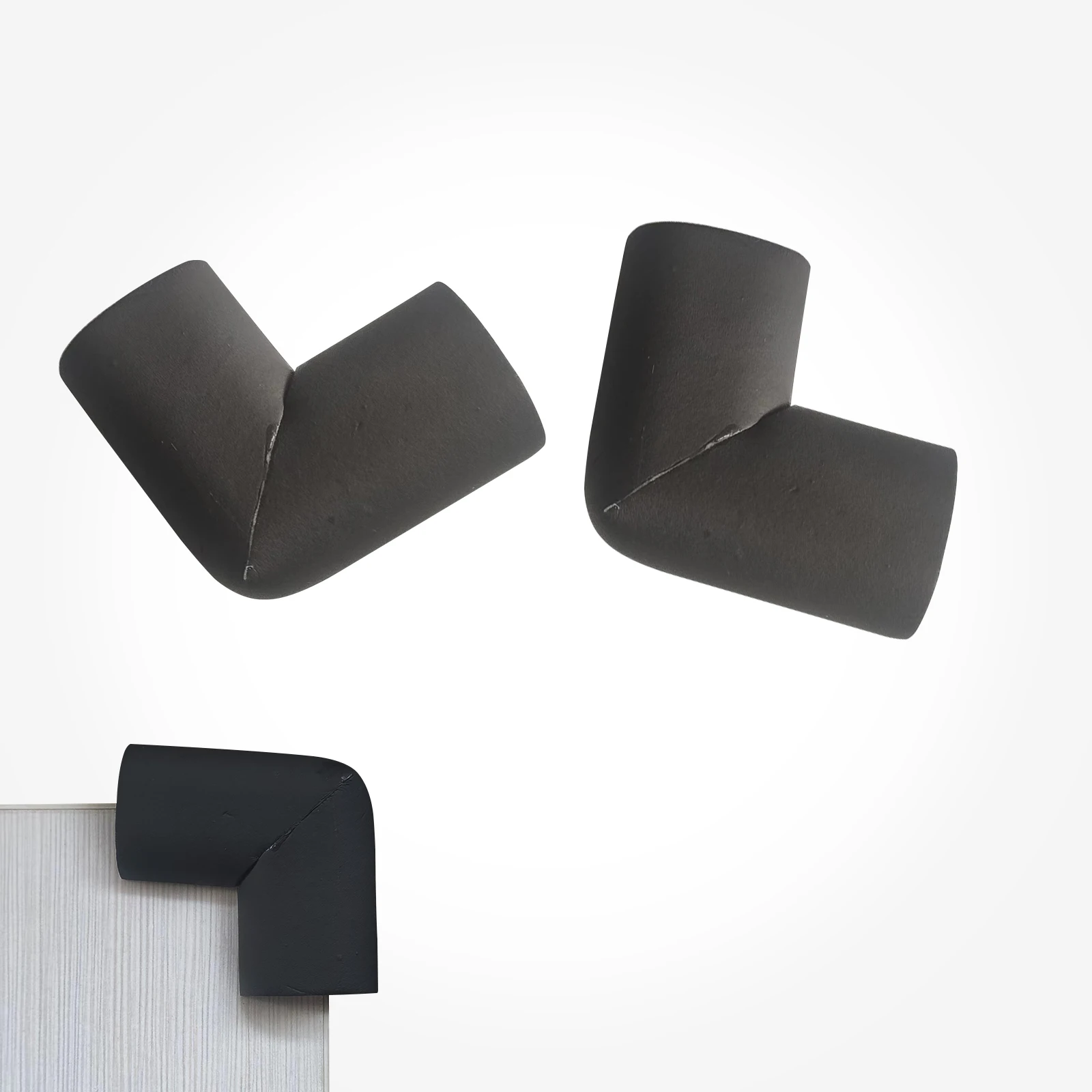 12-Pack Baby Proofing Edge and Corner Guards Soft Corner Protector Made of Rubber  Safety Pre-Taped Furniture Bumper