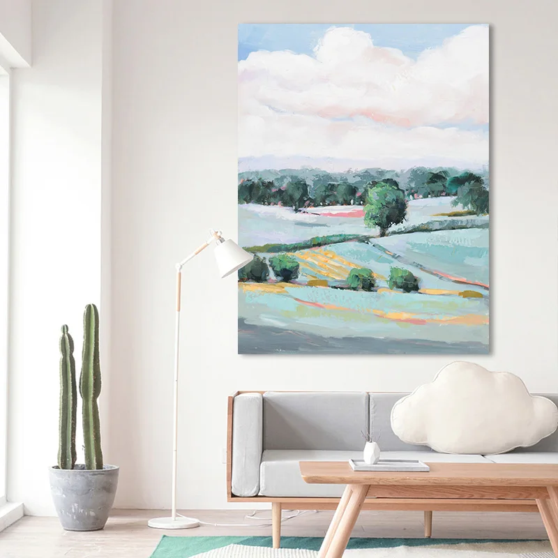Countryside artwork landscape canvas print handpainted wall pictures