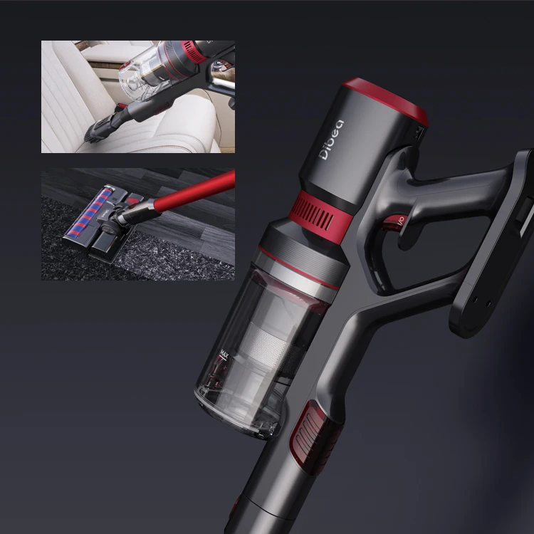 Dibea F20Pro Stick Cordless Vacuum Cleaner 27000PA Powerful for Hard Floor Bed Carpet Pet Hair and Washing