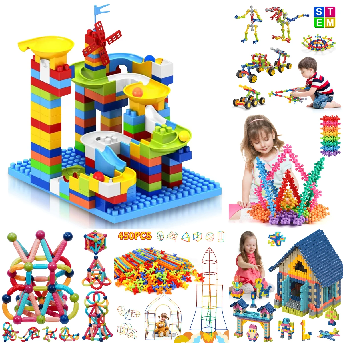 Montessori Kids Educational Toys STEM building blocks for kids