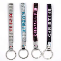 Multi color inspiration bling wrist keychain personalized wristlet key fobs key chain durable wrist keychain holder