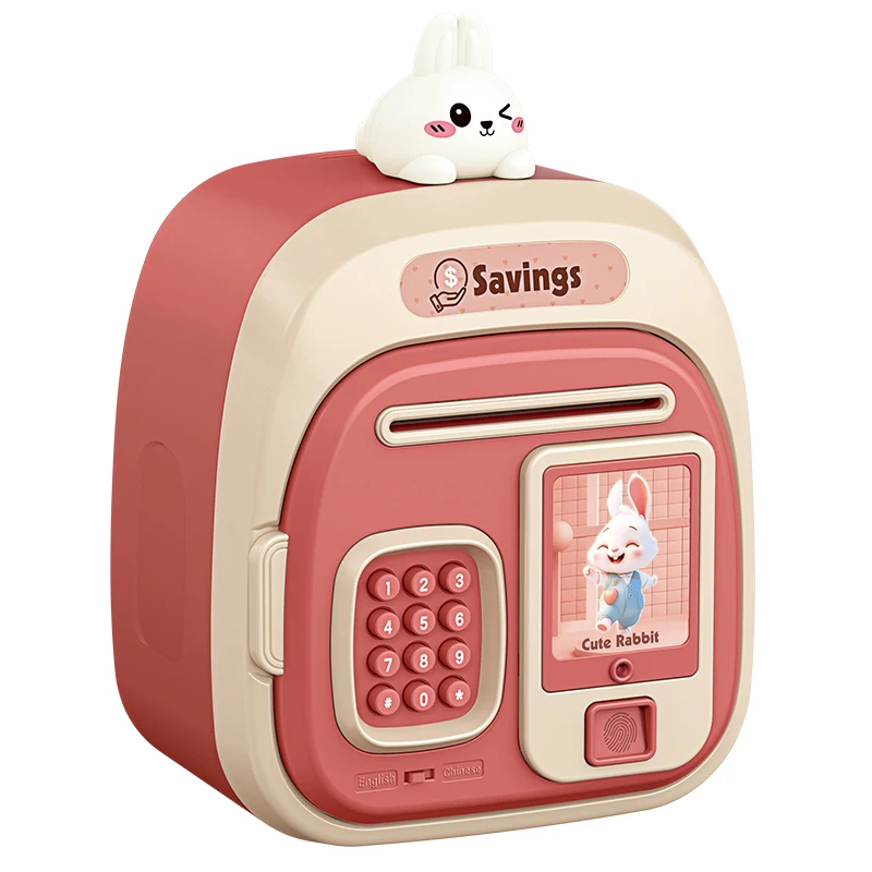 Money Savings Box Toy Home Mini ATM Coin Piggy Bank Cartoon Printed Princess Kids Home Safe Box For Children Money With Password