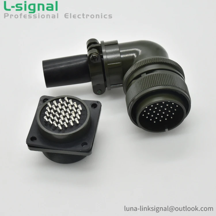 MS3108A-28-21P 37 Way Cable Mount Circular Connector Receptacle Connector