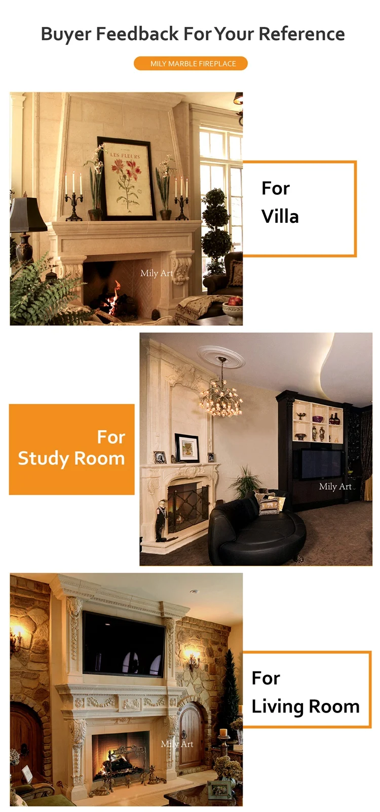 Modern Indoor Decorative Hand Carved Luxury Natural Stone Double Marble Statue Fireplace Mantel Frame Surround For Villa Estate