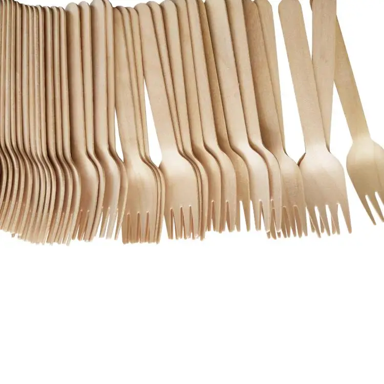 Cheap Wooden Disposable Cutlery Spoon Fork and Knife in Bulk