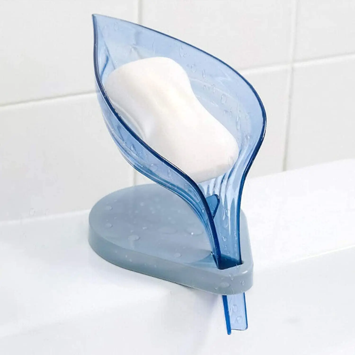 Cartoon leaves shape eco friendly household plastic bathroom soap holder soap dish with drain bathroom soap dish