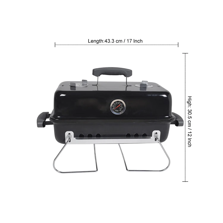 Professional picnic small square tabletop barbecue grill portable smokeless charcoal mini bbq grill