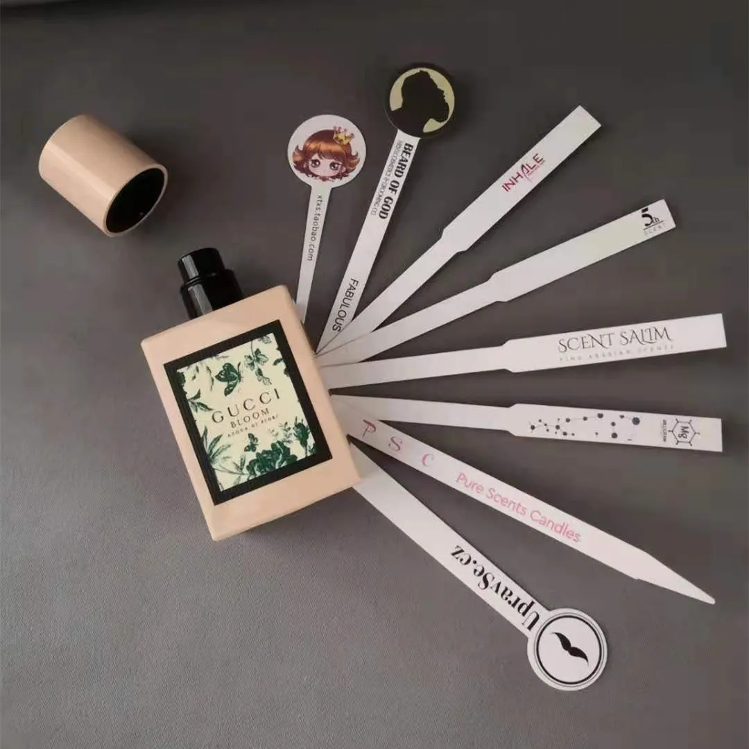 Custom 1ml 2ml 3ml Brush Cosmetic Sample Perfume Tester Vial  Bottle Paper Holder Card