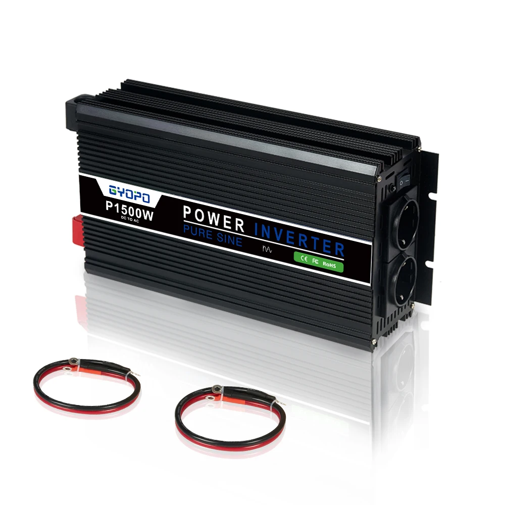 1500w 2000w 2500w 3000w 12v 24v 48v to 110v 220v DC AC Pure Sine Wave Inverter for