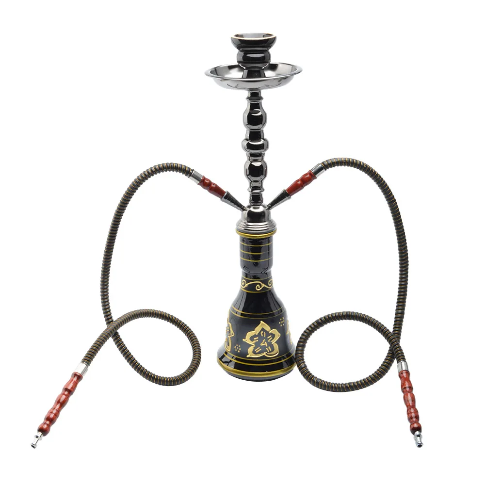 New Design 4 Pipe Egyptian Shisha Hookahs Luxury Hand Engraving Custom Sheesha Hookah