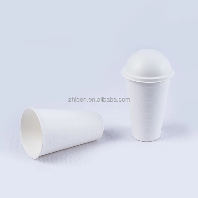 Dsechable disposable custom paper cup lid and compostable