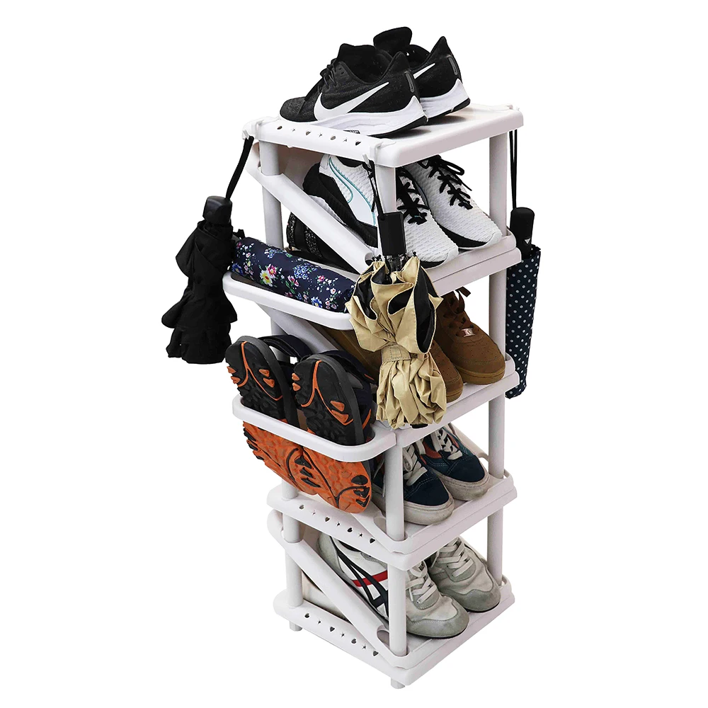 Portable Household Multifunctional Detachable 9 Layer Shoe Organizer Plastic Storage Holders & Racks
