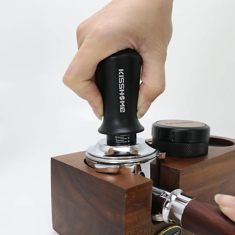 Espresso Barista Tools Constant Pressure Aluminum Handle Spring Calibrated 30Lb Dual Coffee Accessories Tamper