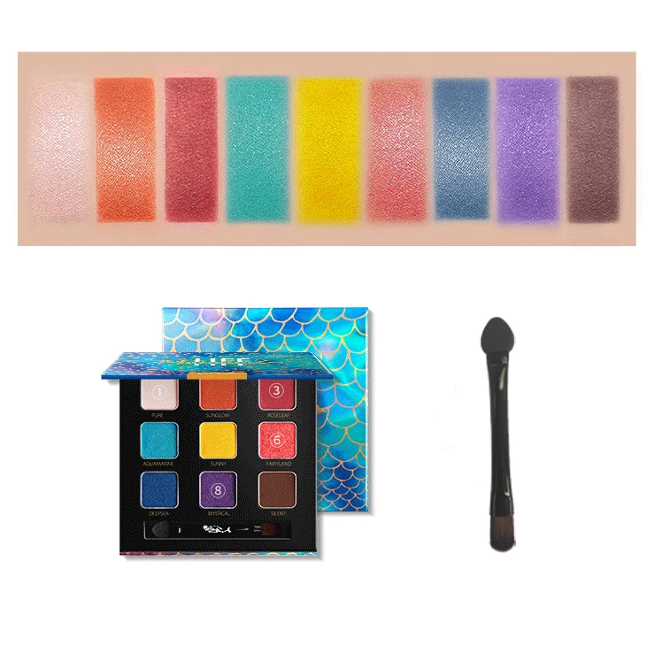Lansur Improvised Fantasy professional Mermaid 9 Colors Tool Inside Shinning Shimmer Two Choose Matte Crave Eyeshadow Palette