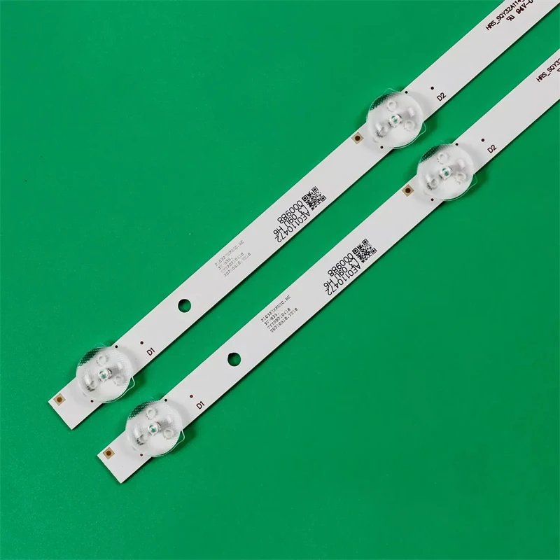 Светодиодные полосы света для RCA RLED3221-D HRS_SQY32A114_2X6_2W_MCPCB JL. D32061330-031AS-M_V02 575 мм 6LED 3 В 100% новый