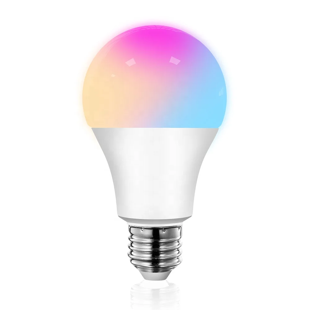 Tuya Smart Life Amazon Alexa, Google Support RGBW 9w 230v 800lm Ra80 2835 A60 Smart Wifi Led Bulb Smart Light Bulb Smart Bulbs