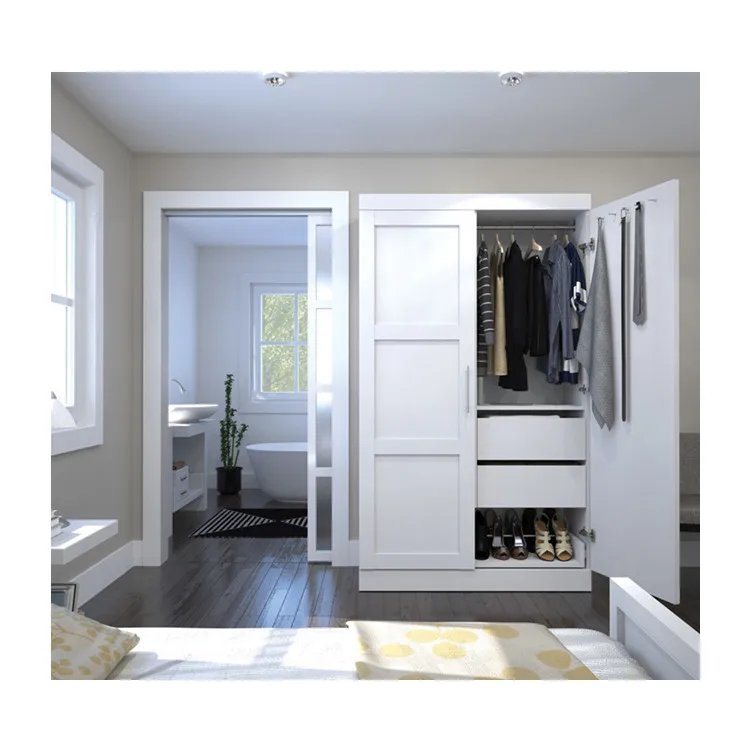 Japanese fair prices white wooden student storage wardrobe
