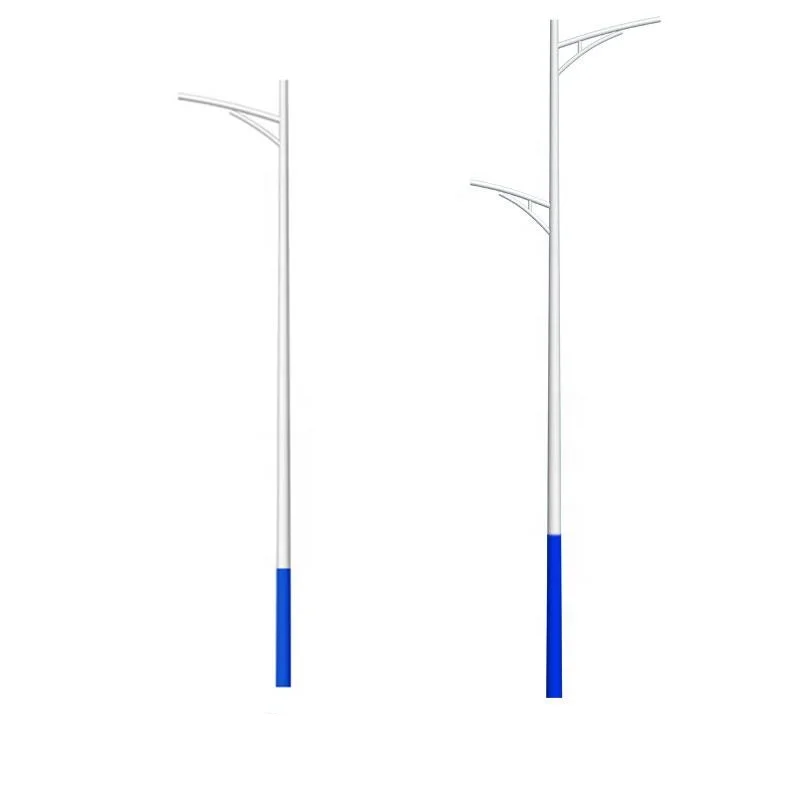 XLZM  3-15M Hot Dipped Galvanized Outdoor Design Lamp pole Aluminum Single Arm Street Light Pole