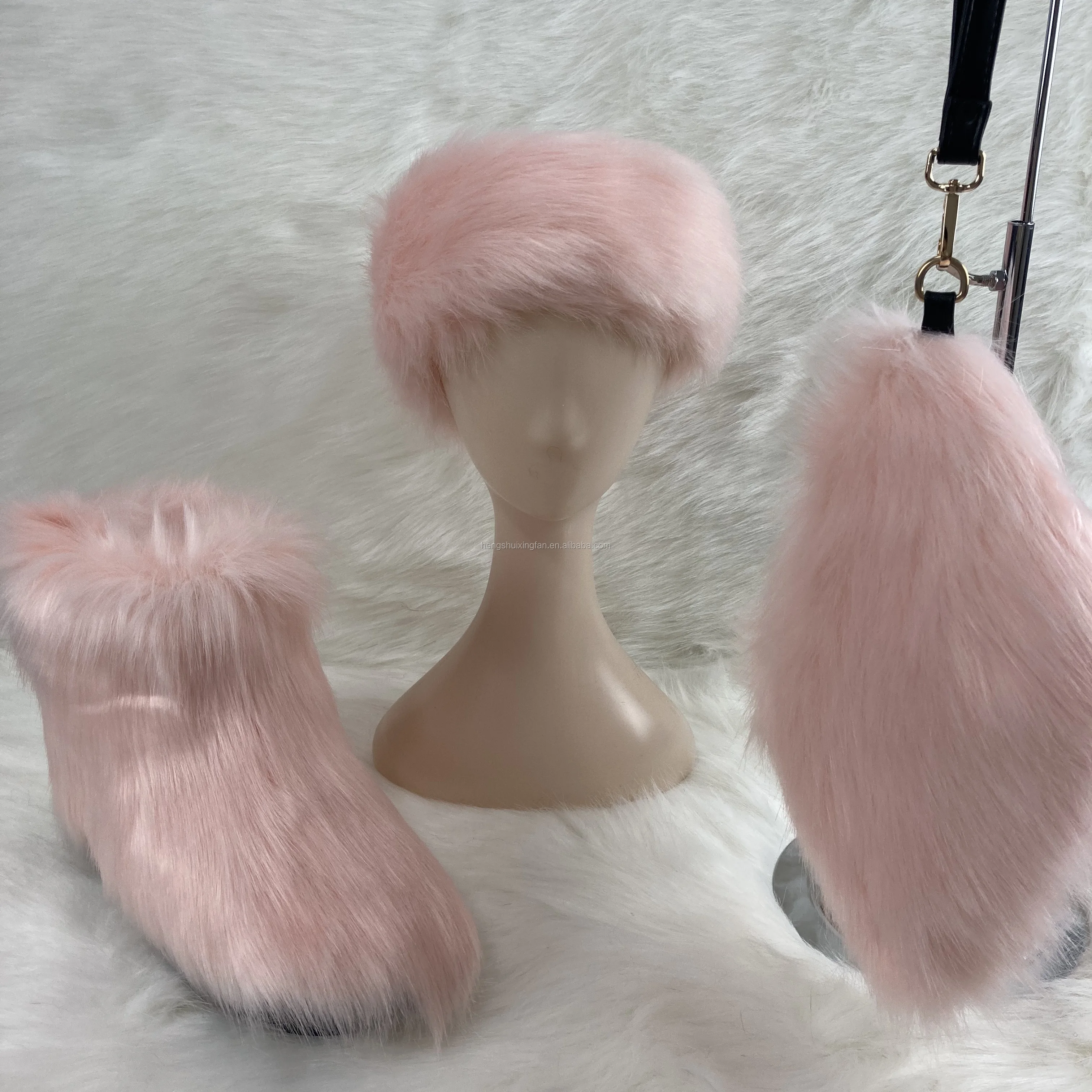 2020 Wholesale custom color fluffy raccoon fur women kids genuine leather sheepskin winter snow boots