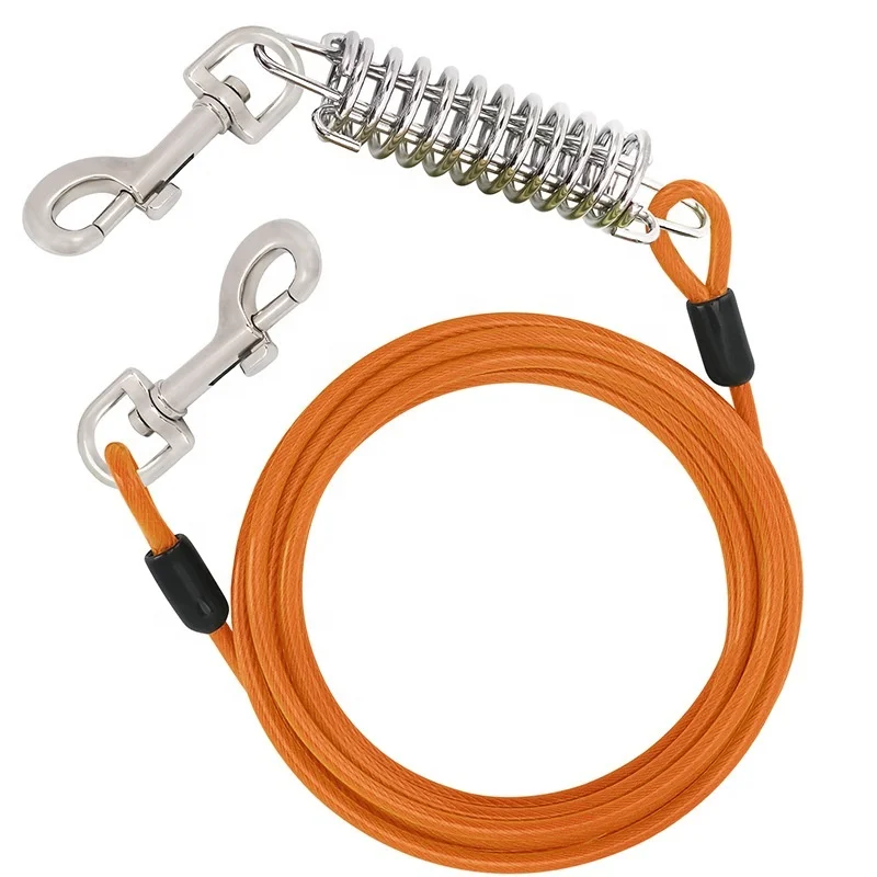 Slip Rope Yard Line Cable Runner Leash Tie Dog Training Lead for Heavy Strong Out Long Leads Best Duty Dog Training Lead