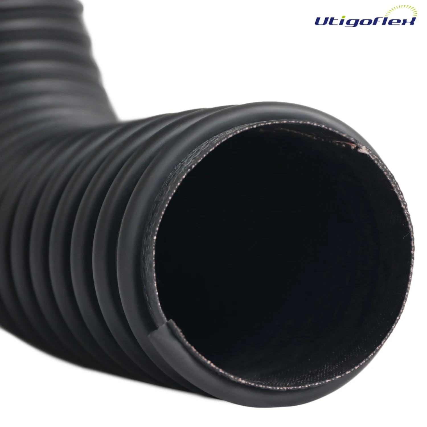 Suction Air Smoke Dust Granules Crush Proof EPDM Coated Fabric Fume Exhaust Hose