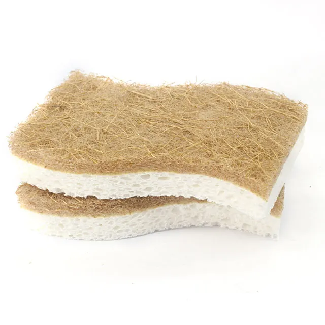 Hot Sale Wood Pulp  Cotton Sisal Coconut Palm Fiber Kitchen Sponge Cleaning Pads