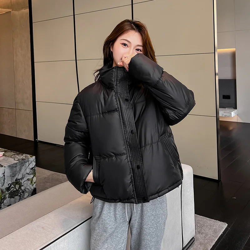 S-XL  Down and cotton jacket Korean loose and thick jacket Short cotton clothing