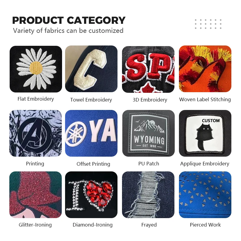 OEM Plain Cotton Twill Custom Golf Gorras Custom Puff Unstructured Logo Embroidered Printed 3D Sport Baseball Cap