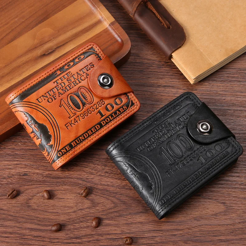 New Billetera Hombre Leather Men Dollar Price Wallet Casual Clutch Money Purse Bag Credit Card Holder Fashion Wallet
