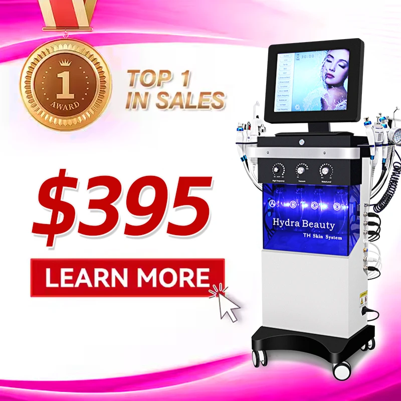 Innovative 14 in 1 Cosmetic Equipment with Aqua Peeling and LED Light Therapy for Professional Facial Treatments
