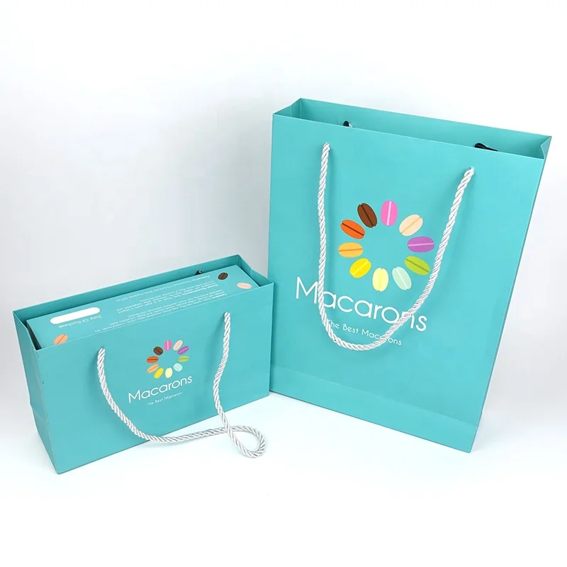 Macaron gift packaging box cookie display paper box macaron gift bag packaging