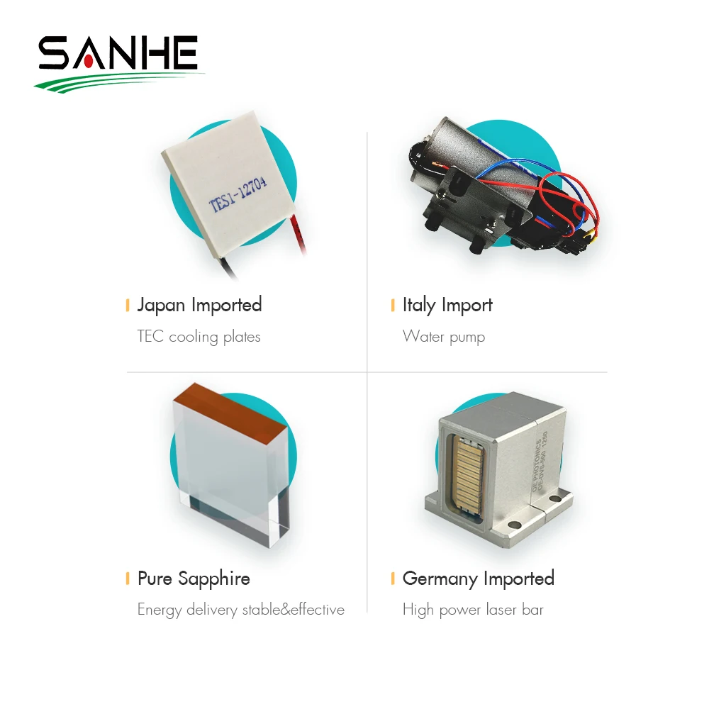 SANHE Best Selling High Power 800W Diode Laser 3 Waves 808Nm 600W Hair Removal Machine For Commercial