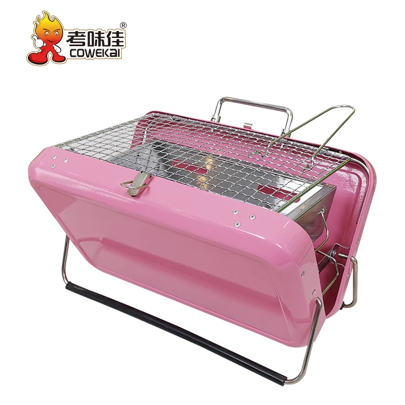 Commercial Outdoor Camping Korean Japanese Kebab Grill Portable Stainless Steel Charcoal BBQ Grill