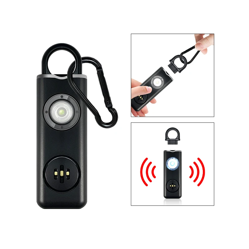 130Db SOS Survival Alarm Anti-Wolf Safety Alarm Anti Attack Personal Alarm Keychain Set For Sublimation Keychain