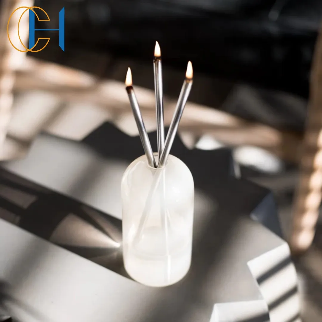 C&H Home Decor Liquid Oil Luxury Stainless Steel Everglowing Candle Infinity Oil Candle