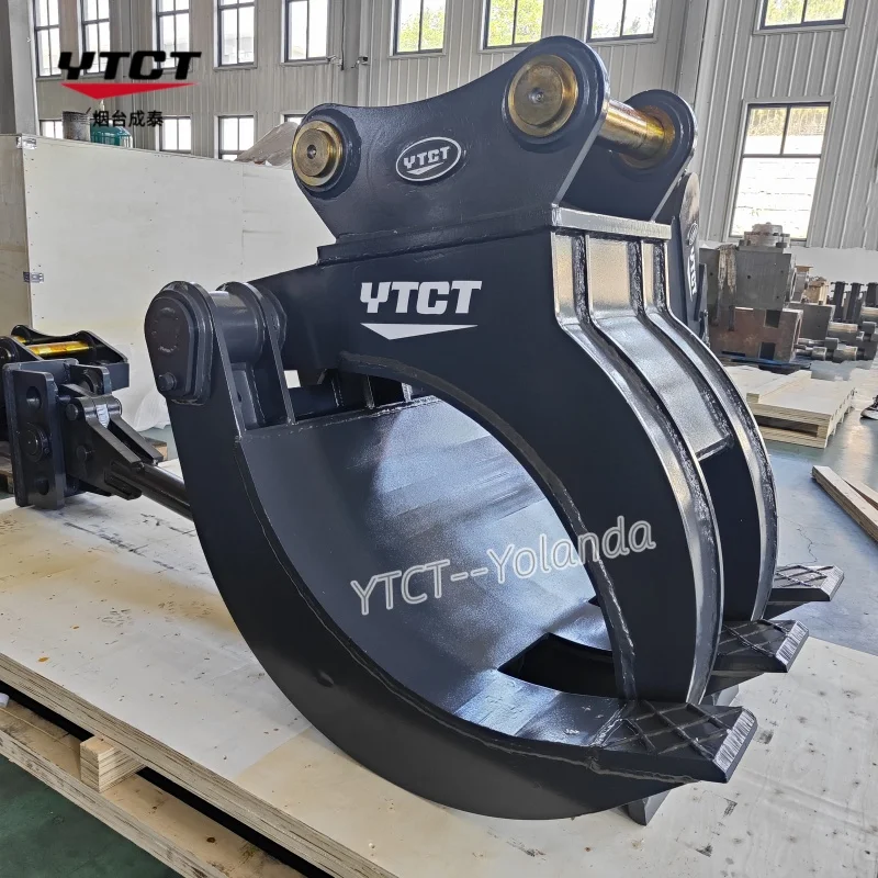 YTCT yantai mechanical grapple log wood rock grab for 1-70 Ton excavator china manufacturer