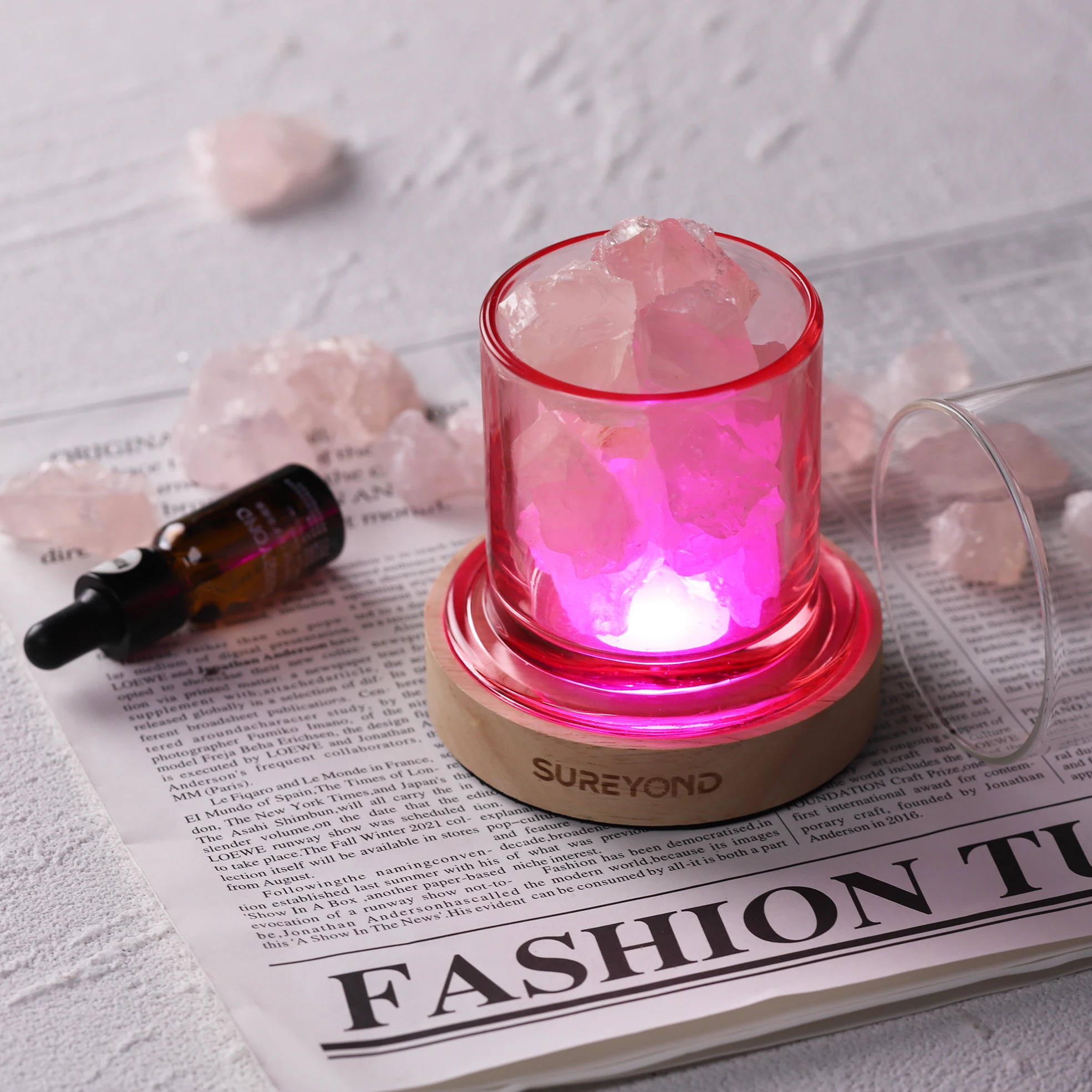 Factory Making No Fire Crystal Healing Stones Essential Oil Diffuser Gift  Box Fragrance Scent Wonderfully Lamp Natural Quartz