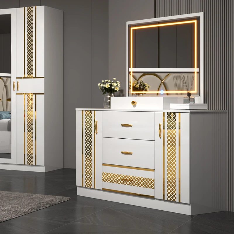 Cheap Price Modern Meuble De Chambre A Coucher King Size Bed Set Home Double Wooden Modern Luxury Full Bedroom Sets Furniture