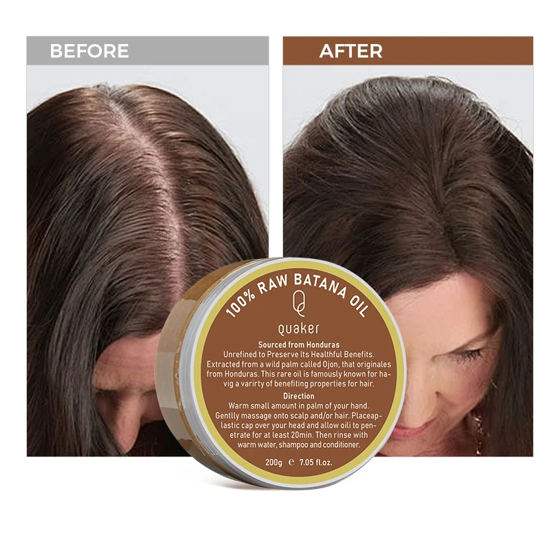 Qquaker Custom Private Label Natural Hair Treatment Raw Batana Oil Leave-In Hair Butter Organic For Hair Growth
