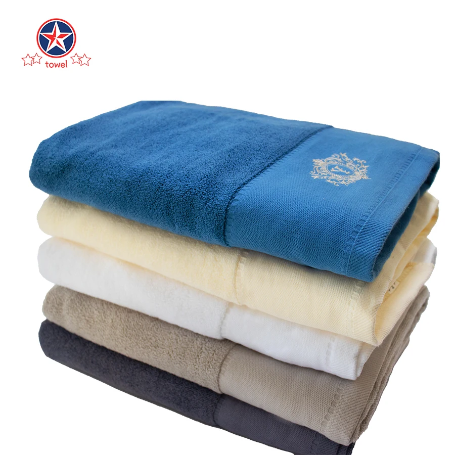 100% Cotton Bath Towels for Home Use White Custom Hotel Design Adults Quick-Dry Woven Novelty Pattern Face/Hand/Washcloth Towel