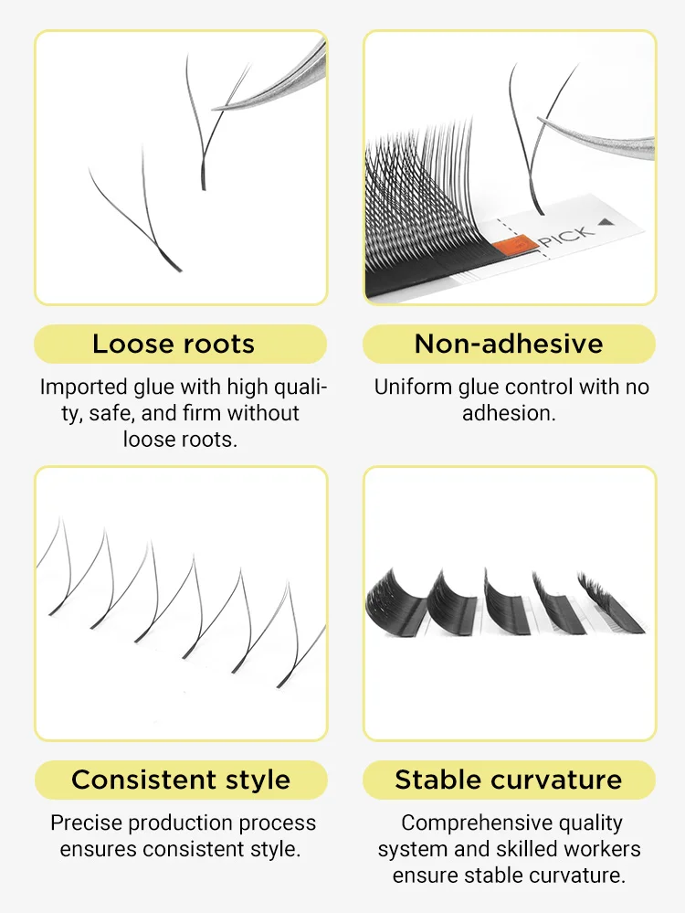 Wholesale YY/V/W Eyelash Extension Private Label Cilia And Brazilian Volume Cils YY Pestanas Russian Eyelash