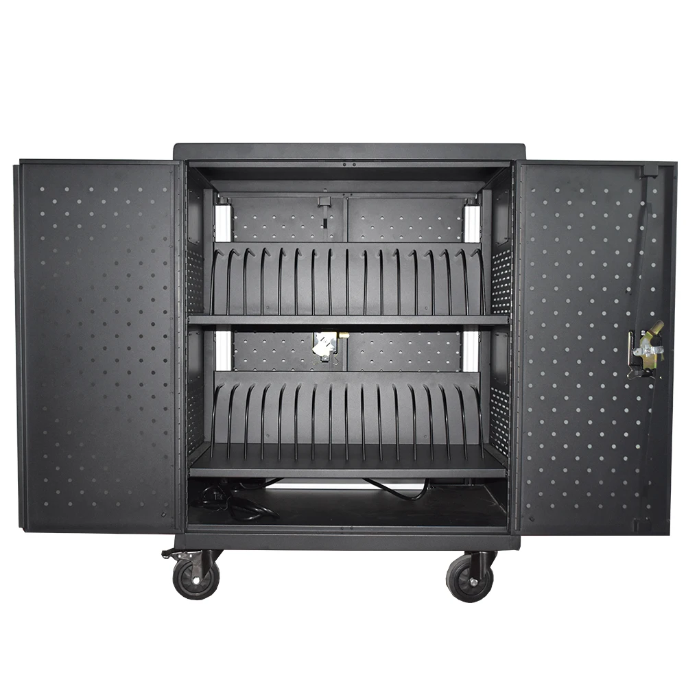 30-Bay Mobile School Charging Cart Station for Chromebook With Cycle Timer